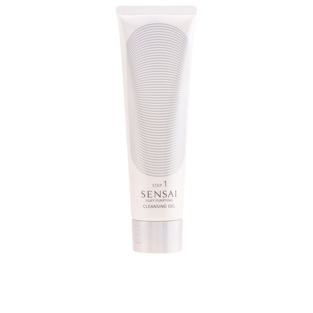 Clear gel exfoliating cleanser in a refined Sensai tube, suitable for all skin types