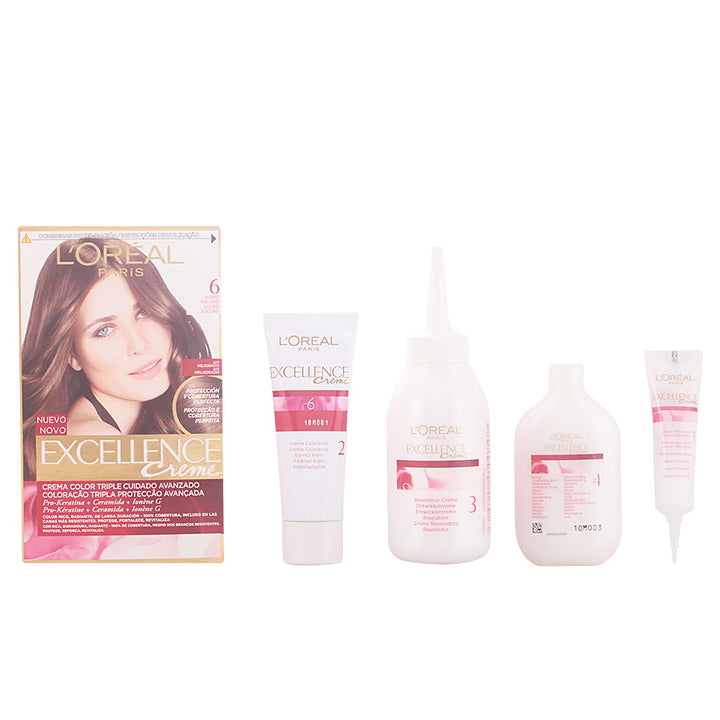 Tube and developer kit for dark blonde permanent cream hair colour, 192 ml