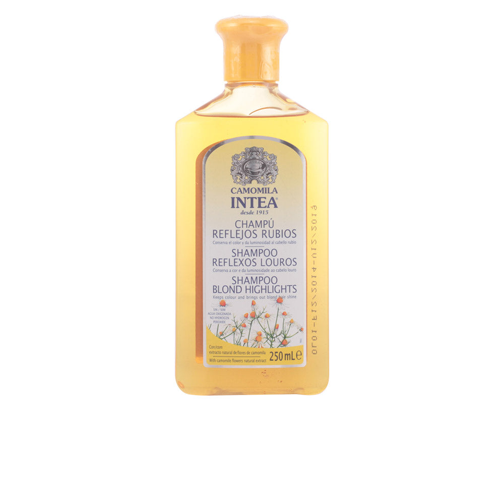 250 ml chamomile shampoo bottle for light and blonde hair, clean white label