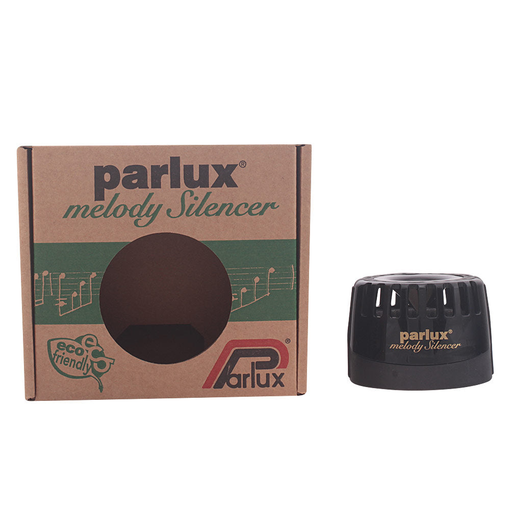 Compact 52 g Parlux-compatible silencer accessory with rubber seal and internal filter