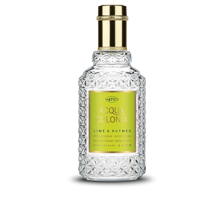 50 ml lime and nutmeg cologne spray bottle, citrus and spice notes