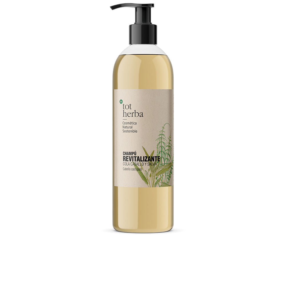 500 ml bottle of horsetail and sage revitalising shampoo for damaged hair