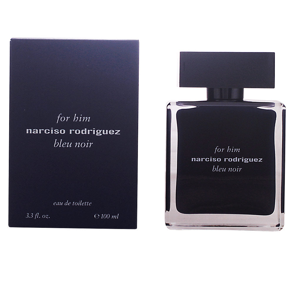 Dark blue glass bottle of Bleu Noir eau de toilette, 50 ml, woody-spicy fragrance