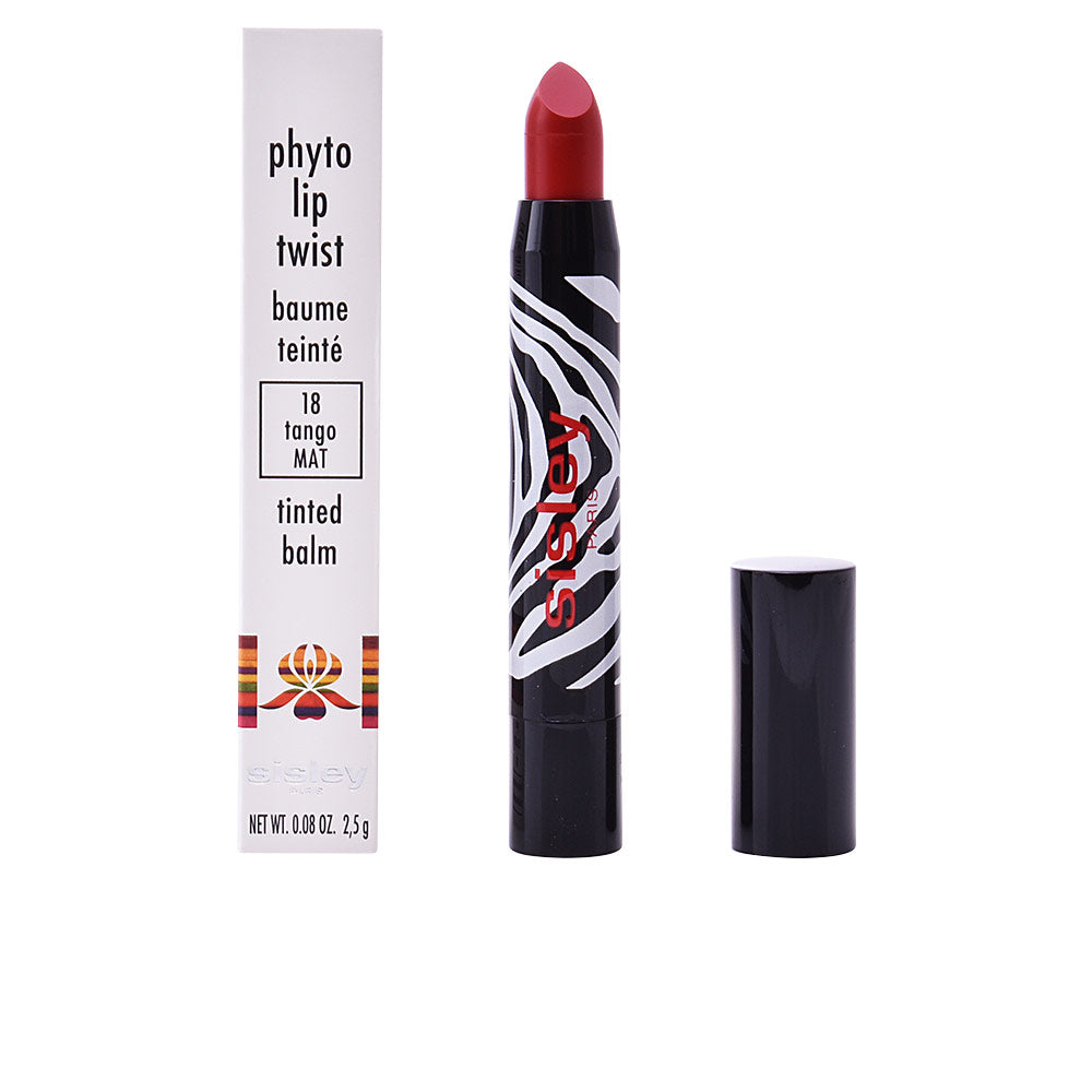 Twist-up red satin lip balm crayon, 2.5 g, Unisex tinted balm