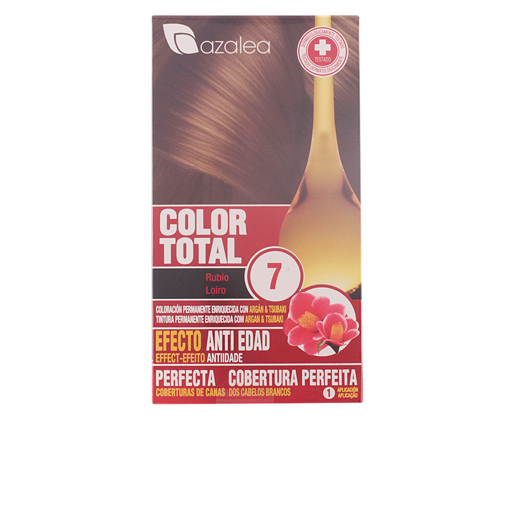 Tube of platinum blonde permanent cream hair colour, enriched with argan and tsubaki oils