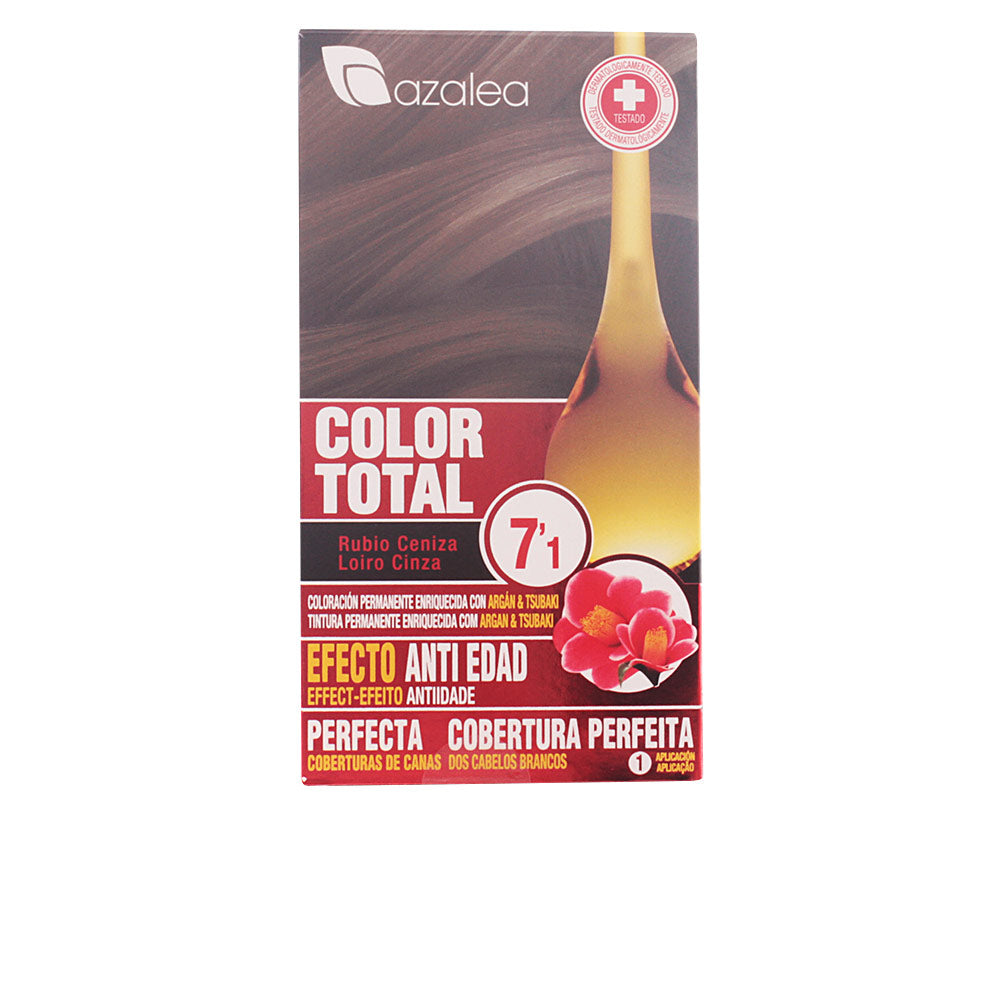 Tube of platinum blonde permanent cream hair dye, enriched with argan and camellia oils