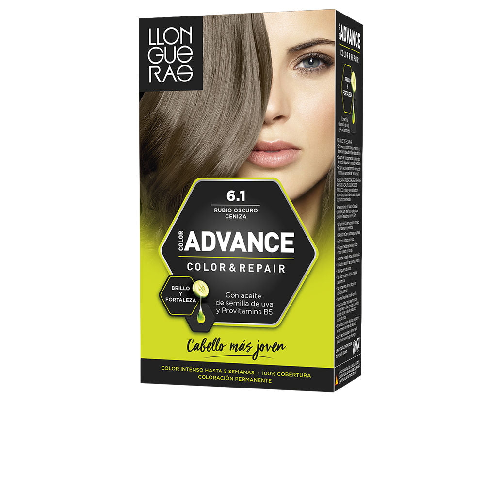 Tube and developer kit for 6.1 dark ash blonde permanent hair colour