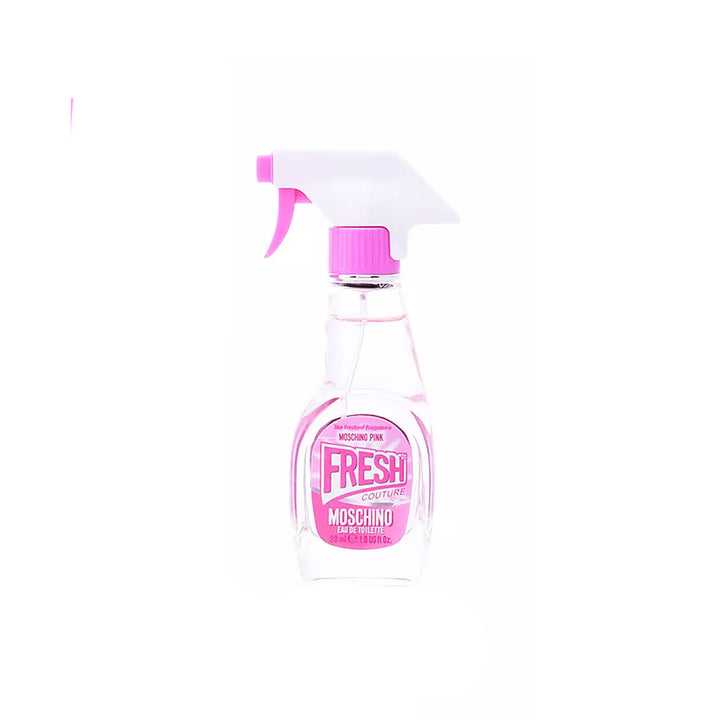 Pink spray bottle of floral-fruity eau de toilette, 30 ml, sleek playful design