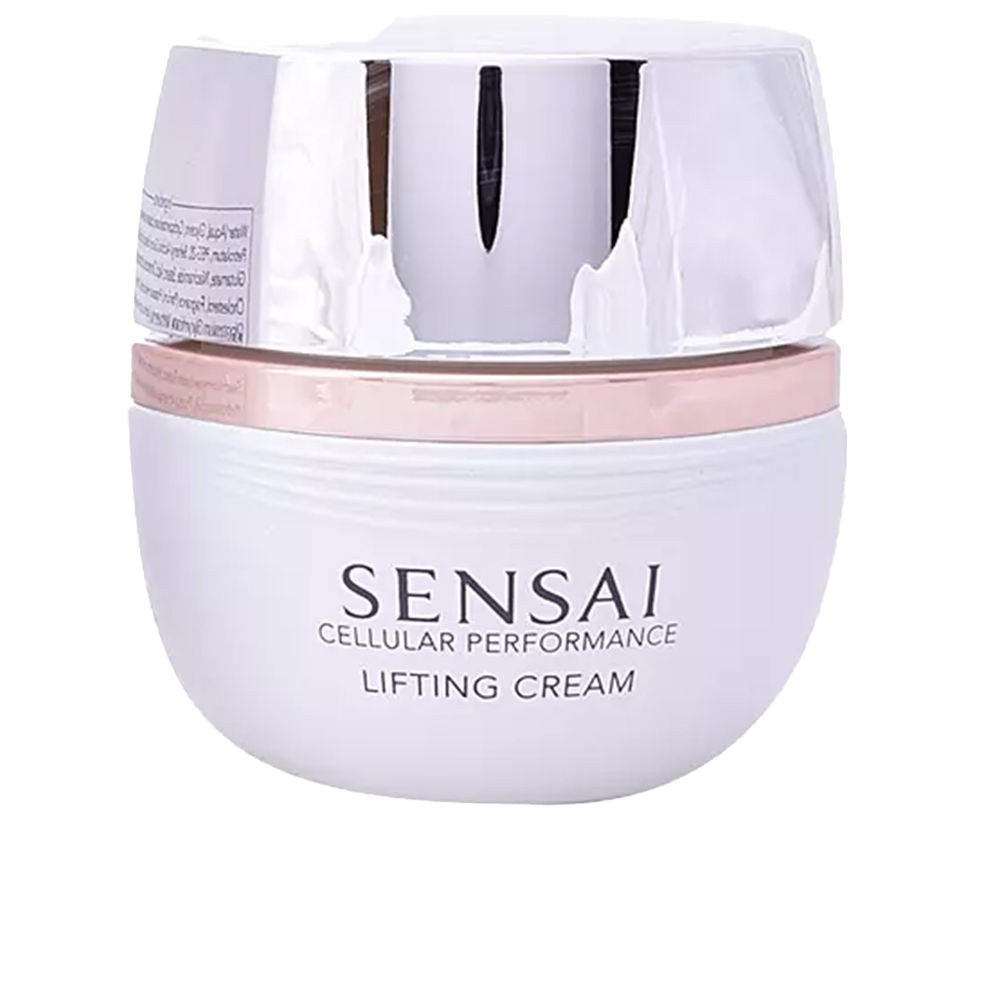 Luxurious jar of Sensai face cream with silky texture on display