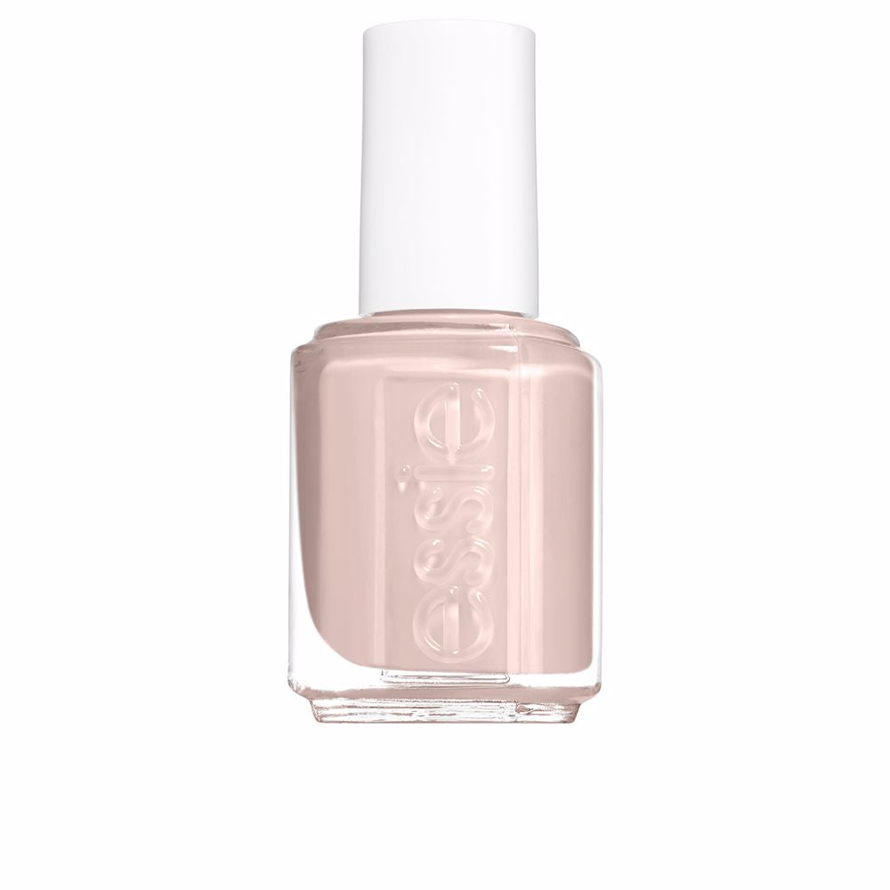 Small 13.5 ml bottle of soft cream pink nail lacquer with flat brush