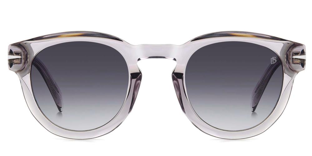 Sleek Transparent Grey Acetate Sunglasses
