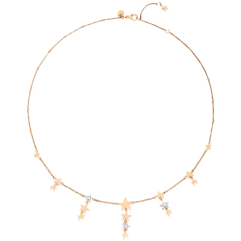 Delicate Rose Gold Necklace with Crystal Accents