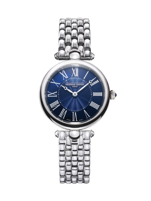 Frederique Constant Silver & Blue Watch