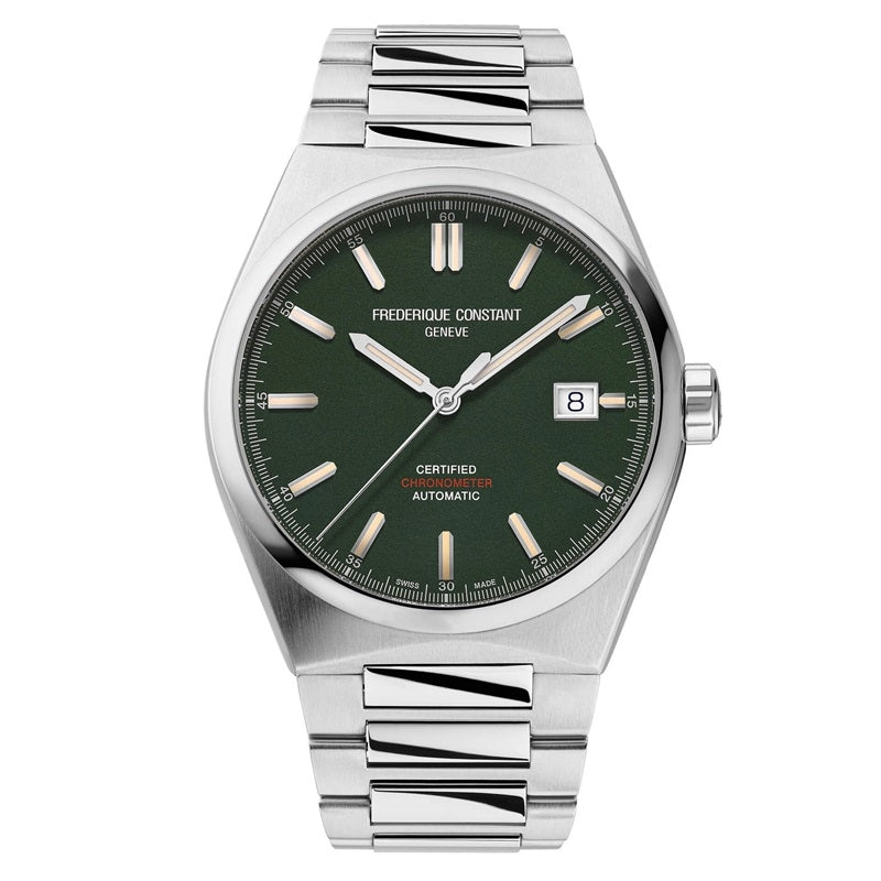 Frederique Constant Silver-Green Automatic Watch