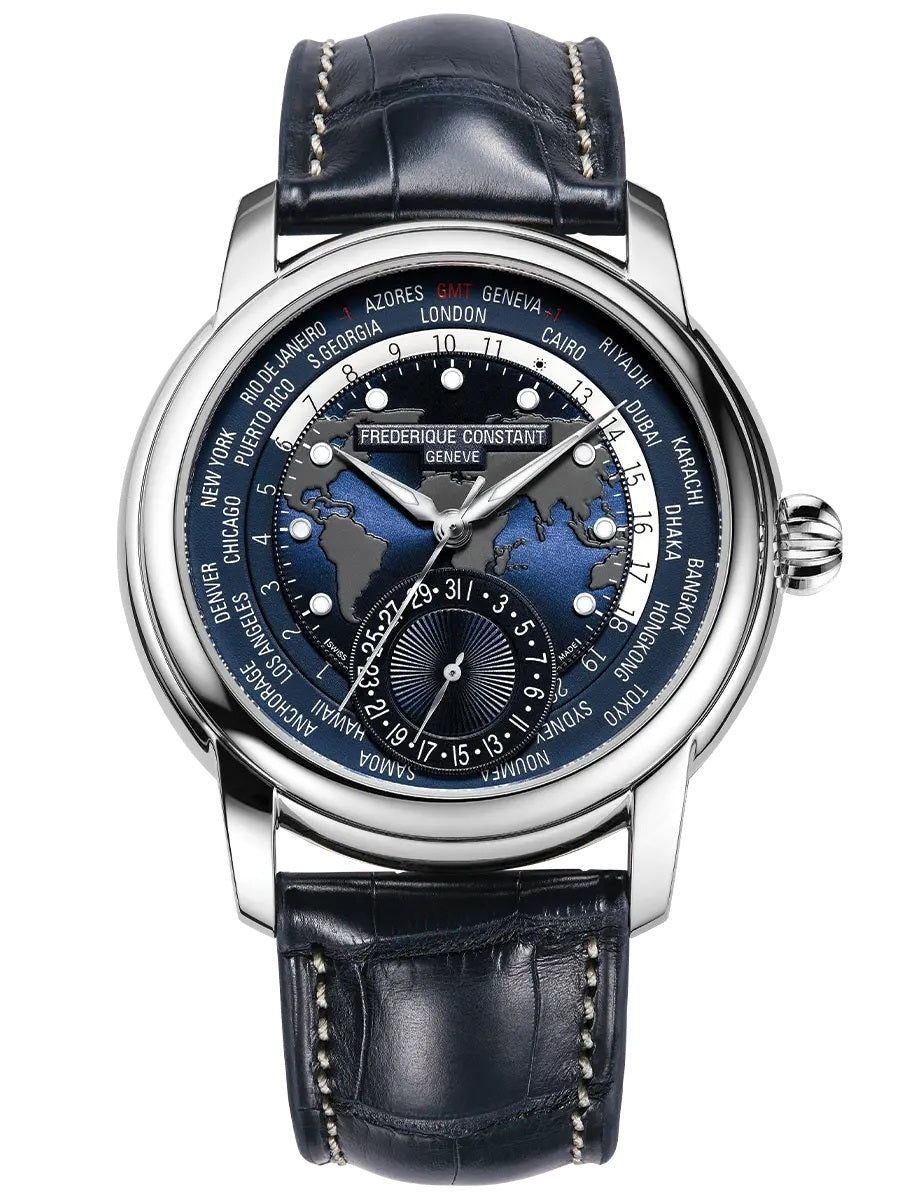 Frederique Constant World Time Stainless Steel Watch