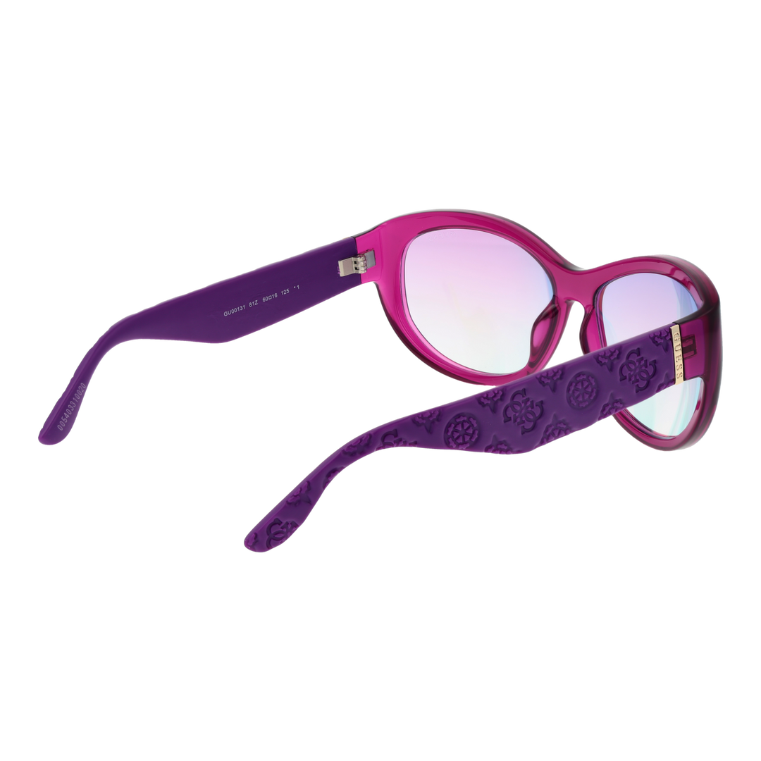 Pink and purple cat-eye sunglasses with gradient lenses and gold-accented embossed temples for Women