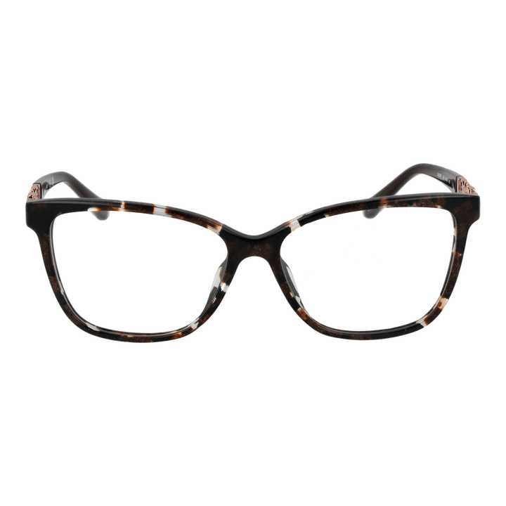 Tortoise shell cat-eye eyeglasses for Women with rose-gold temple accents and clear lenses