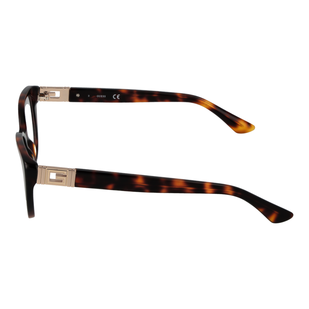 Tortoiseshell cat-eye eyeglasses in glossy plastic with gold &