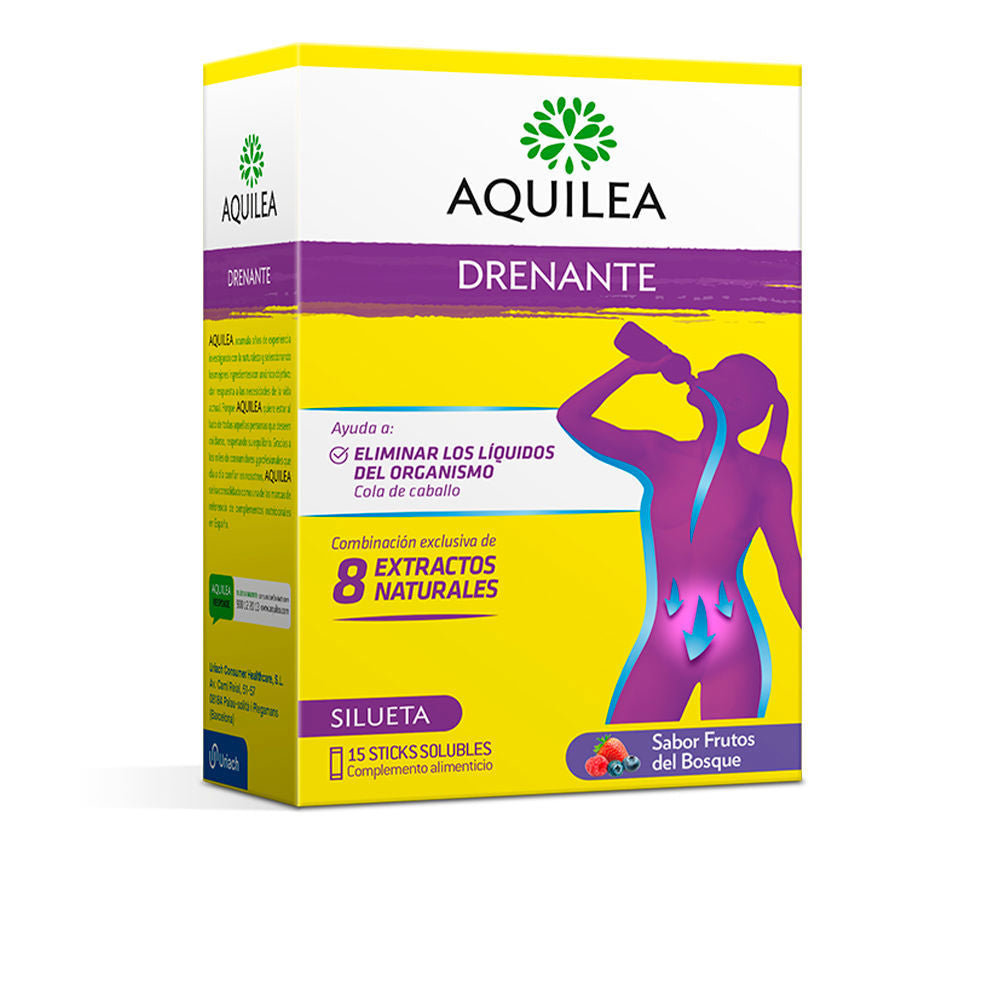 Bottle of Aquilea Draining natural diuretic supplement for fluid retention support