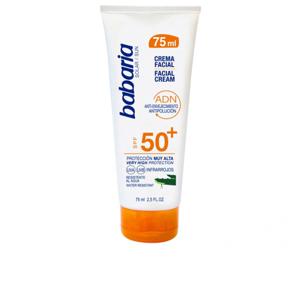 75 ml tube of lightweight Aloe SPF 50+ facial sunscreen cream, Unisex