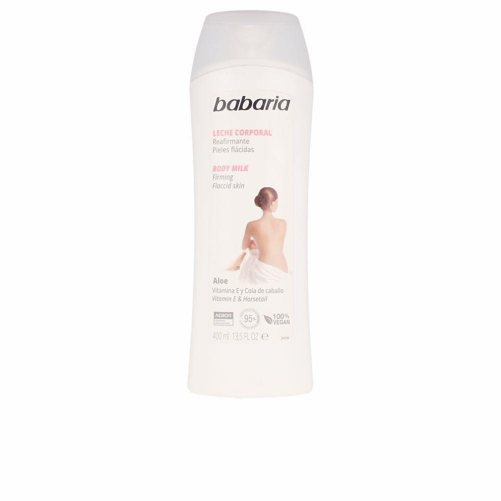 400 ml translucent bottle of Aloe Vera firming body milk, Unisex