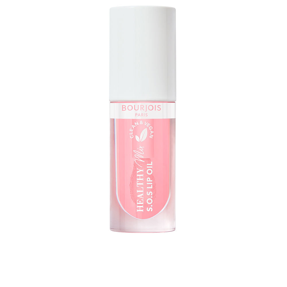 Tinted lip oil tube, pink shade, 4.5 ml, avocado and raspberry oil blend