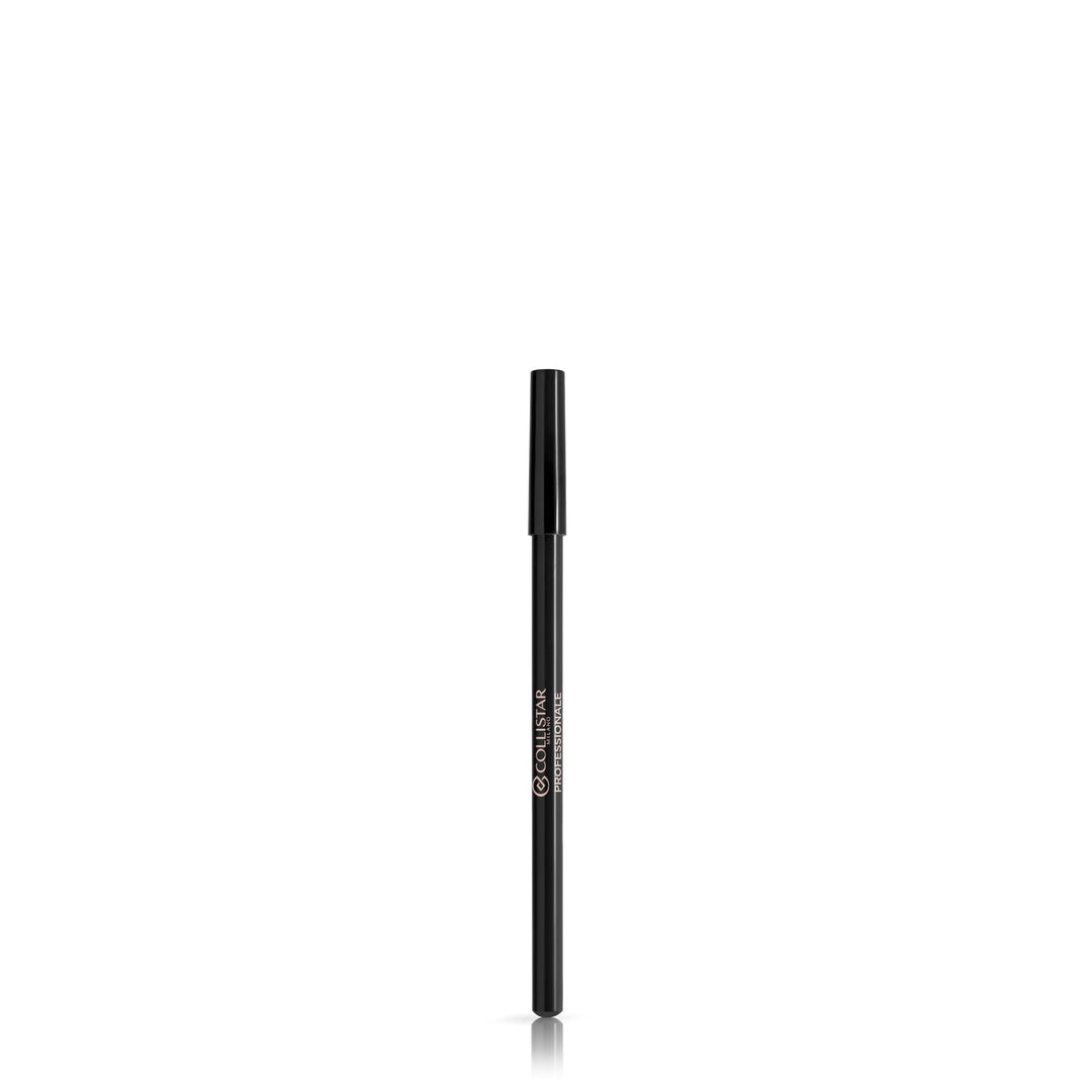 Collistar Wood-cased black kajal eye pencil with creamy tip and slim barrel, photographed on white background