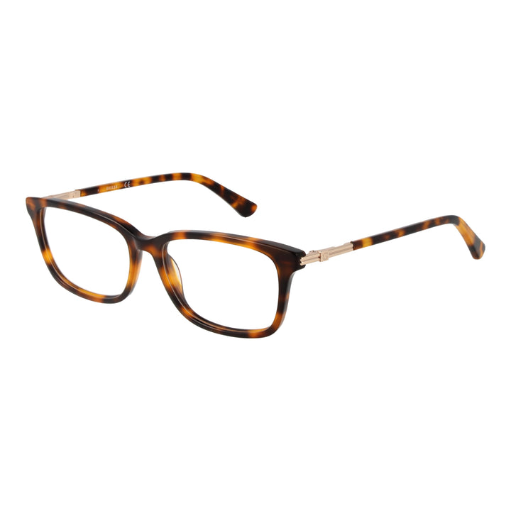 Tortoise shell rectangular eyeglasses for Women with gold metal temples and &