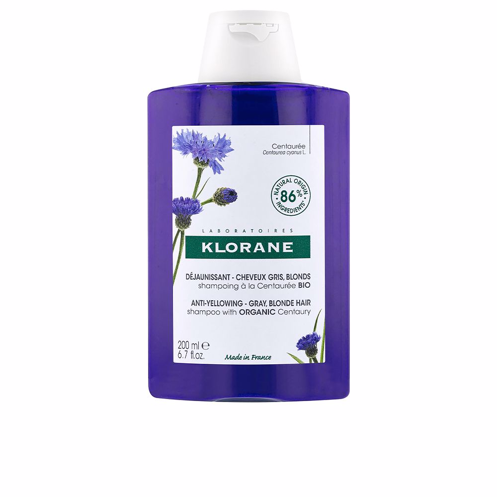 200 ml blue-tinted anti-yellow shampoo bottle for Unisex grey and blonde hair