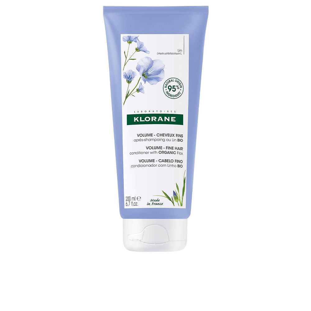 200 ml squeezable tube conditioner; organic linseed volumising formula