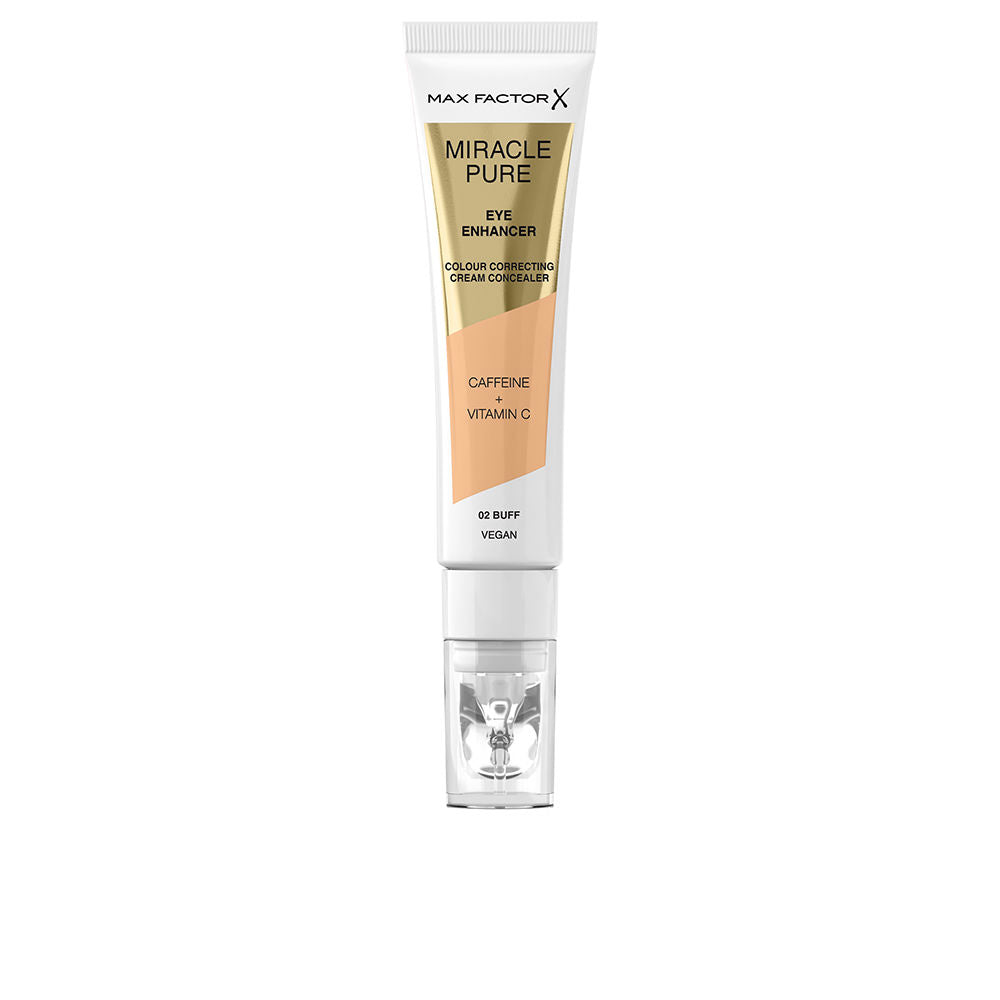 10 ml tube of peach-tinted eye corrector cream with massage applicator