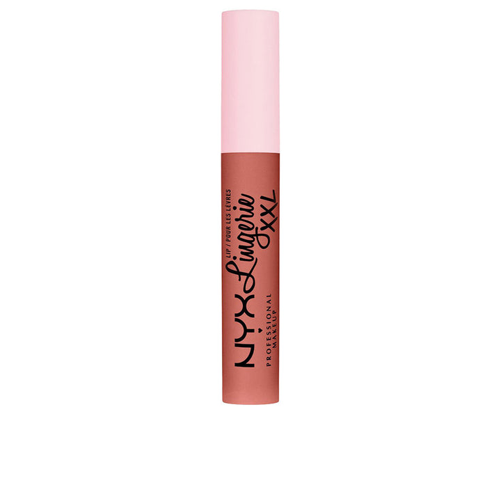 Matte liquid lipstick in rose shade, lightweight wand applicator