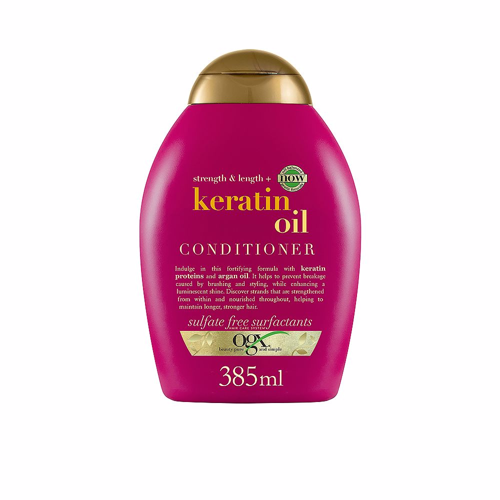 385 ml conditioner bottle, keratin and argan, anti-breakage formula