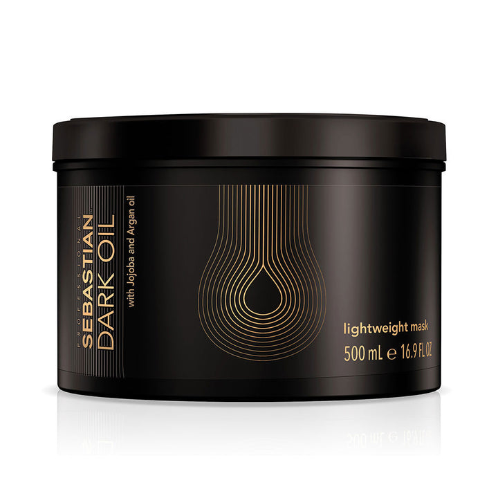 500 ml light nourishing dark oil hair mask jar with argan and jojoba