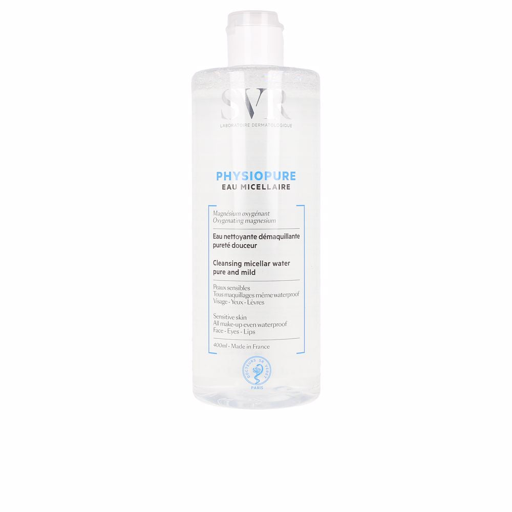 400 ml clear micellar cleansing water bottle for Women, gentle no-rinse remover